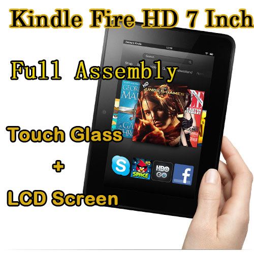 (image for) Replacement Touch Glass and LCD Screen Panel Full Assembly For Amazon Kindle Fire HD 7